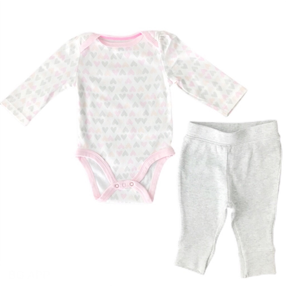 Set of Three Long-sleeves Onesies / Two Pants. - Picture 3 of 4